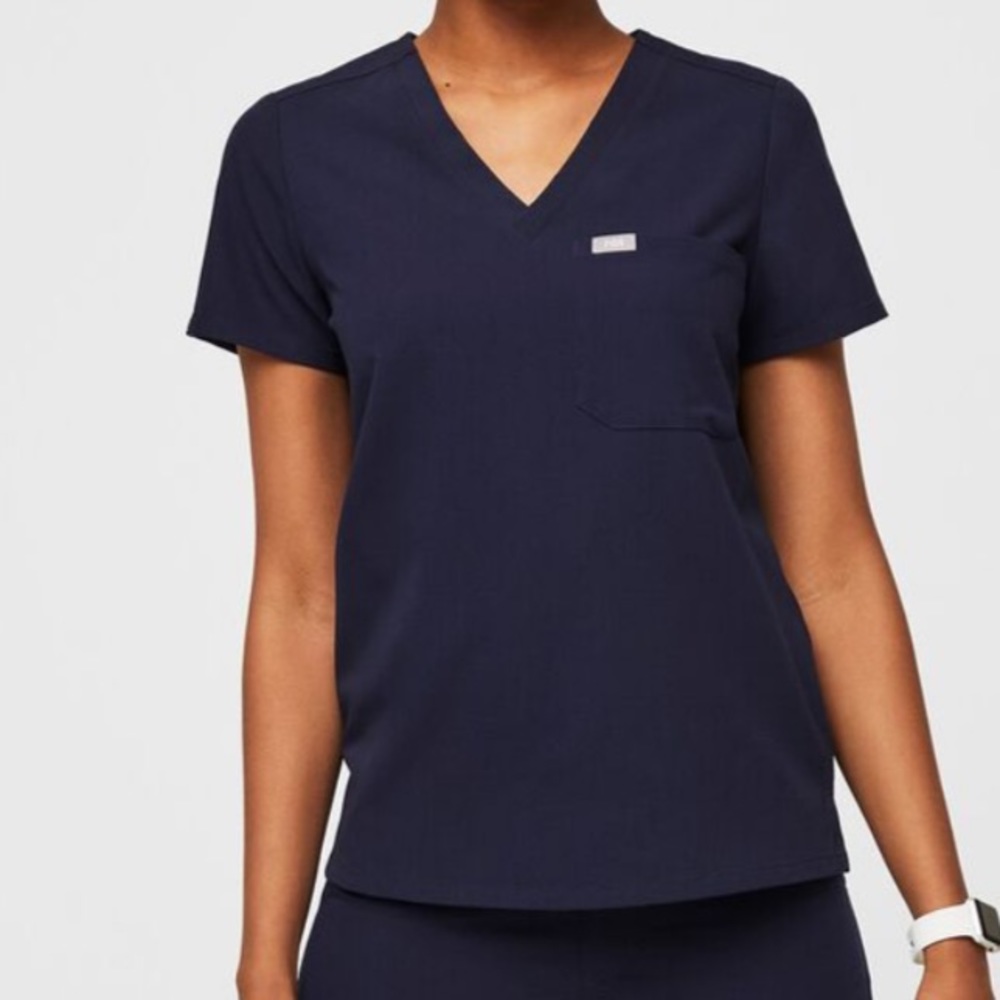 Figs navy scrub top